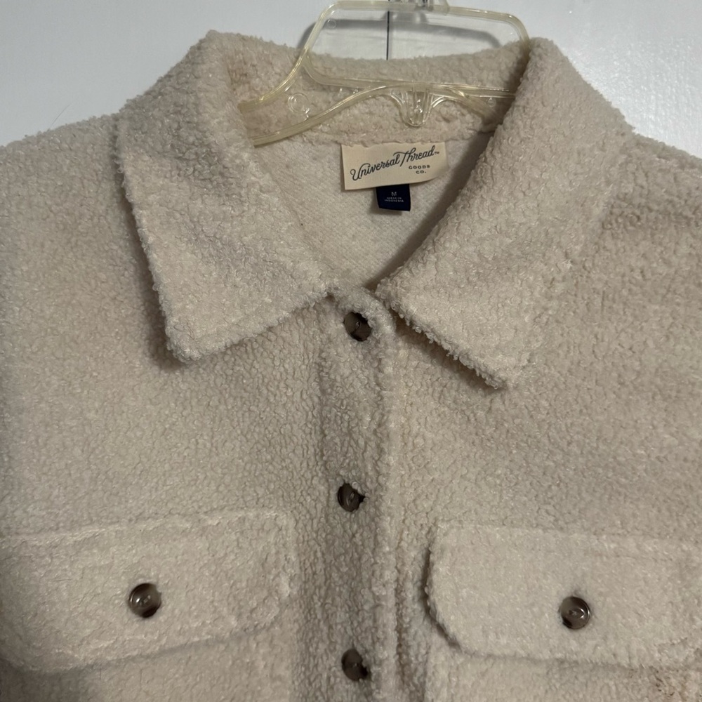 Universal Thread Cream Teddy Jacket - Picture 3 of 4